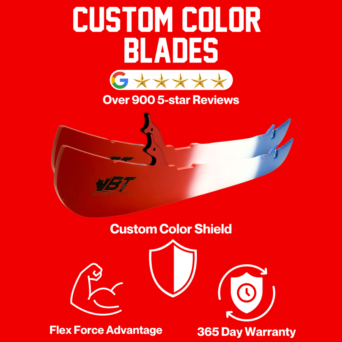 Custom Color Hockey Skate Blades – Replacement Pair