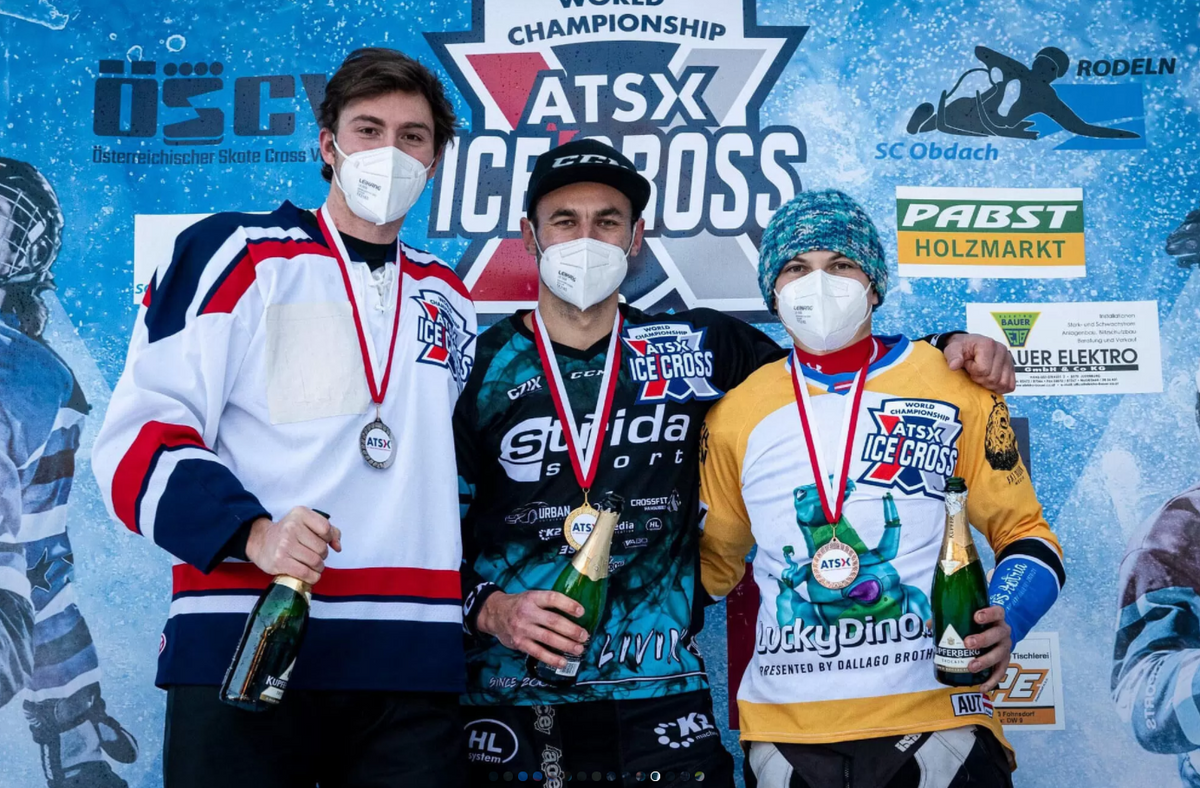 #TeamBladetech's Robin Worling finishes 2nd at the ATSX Ice Cross race 1 in Austria