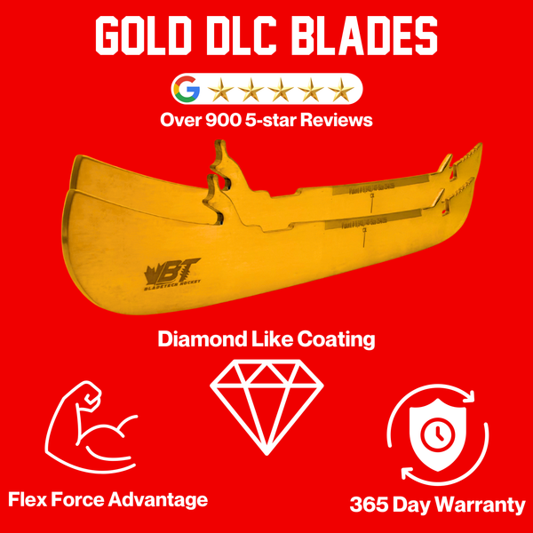 Gold Steel Hockey Skate Blades – Replacement Pair