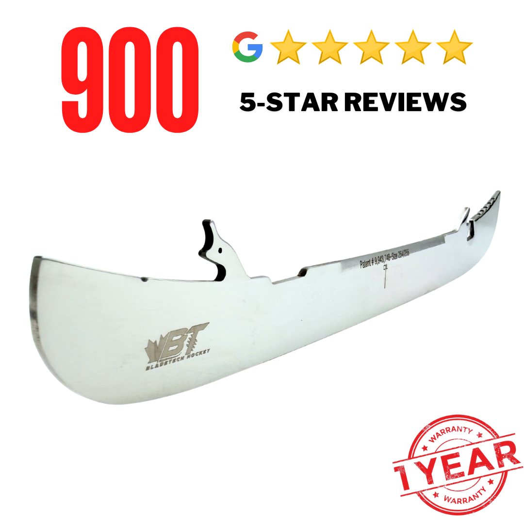 Mirror Stainless Steel Hockey Skate Blades – Replacement Pair