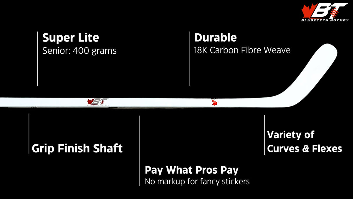Whiteout Stick - Intermediate – Bladetech Hockey